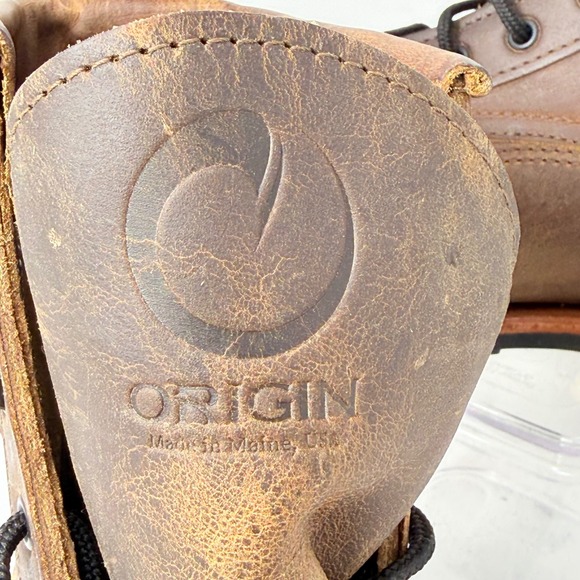 Origin Maine USA Mens 9 Inch Leather Work Boots Brown Safety Toe 10 EE Vibram main image 13